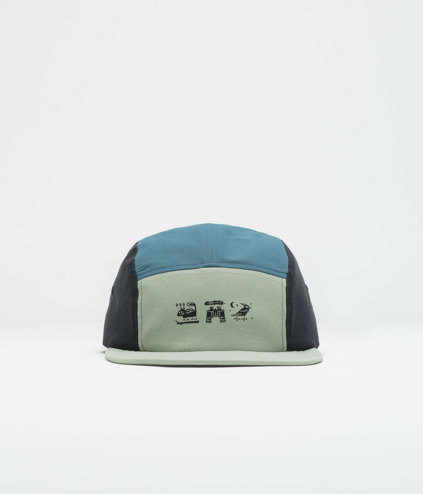 Columbia Creek Side 5 Panel Cap - Safari / Black / 3 Little Icons