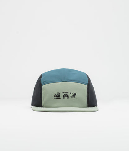 Columbia Creek Side 5 Panel Cap - Safari / Black / 3 Little Icons