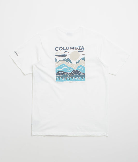 Columbia Explorers Canyon Back T-Shirt - White / Peaks and Waves