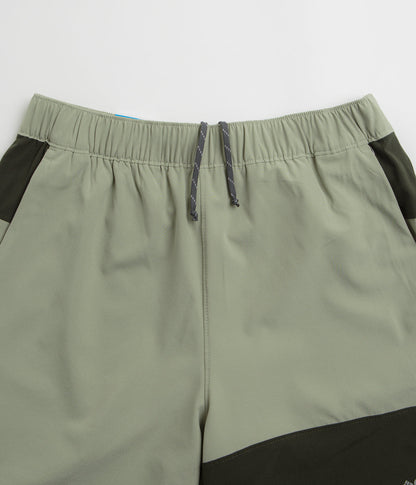 Columbia Hike Color Block Shorts - Safari / Greenscape