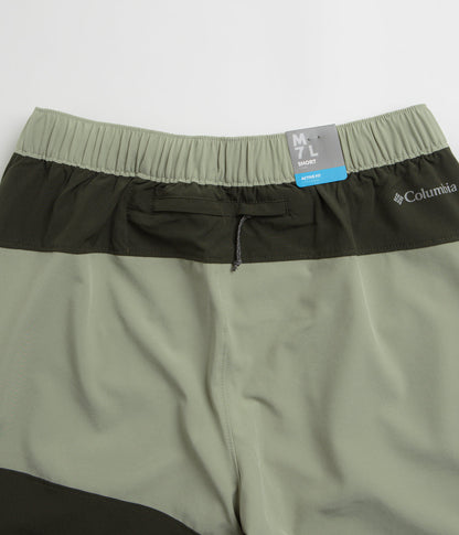 Columbia Hike Color Block Shorts - Safari / Greenscape