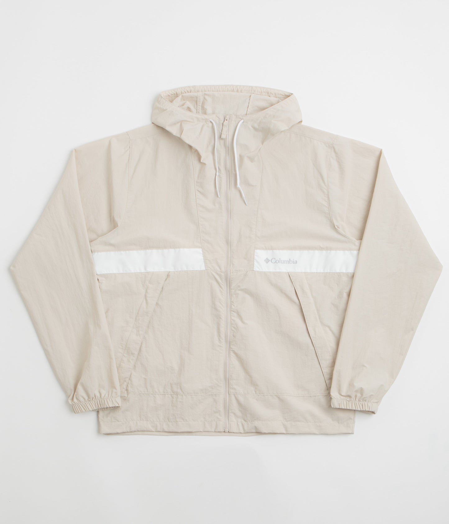 Columbia Spire Valley Hooded Windbreaker Jacket - Dark Stone / White