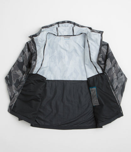 Columbia Spire Valley Printed Windbreaker Jacket - Black Treebark / Black