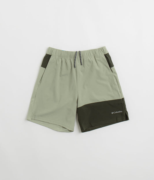 Columbia Hike Color Block Shorts - Safari / Greenscape