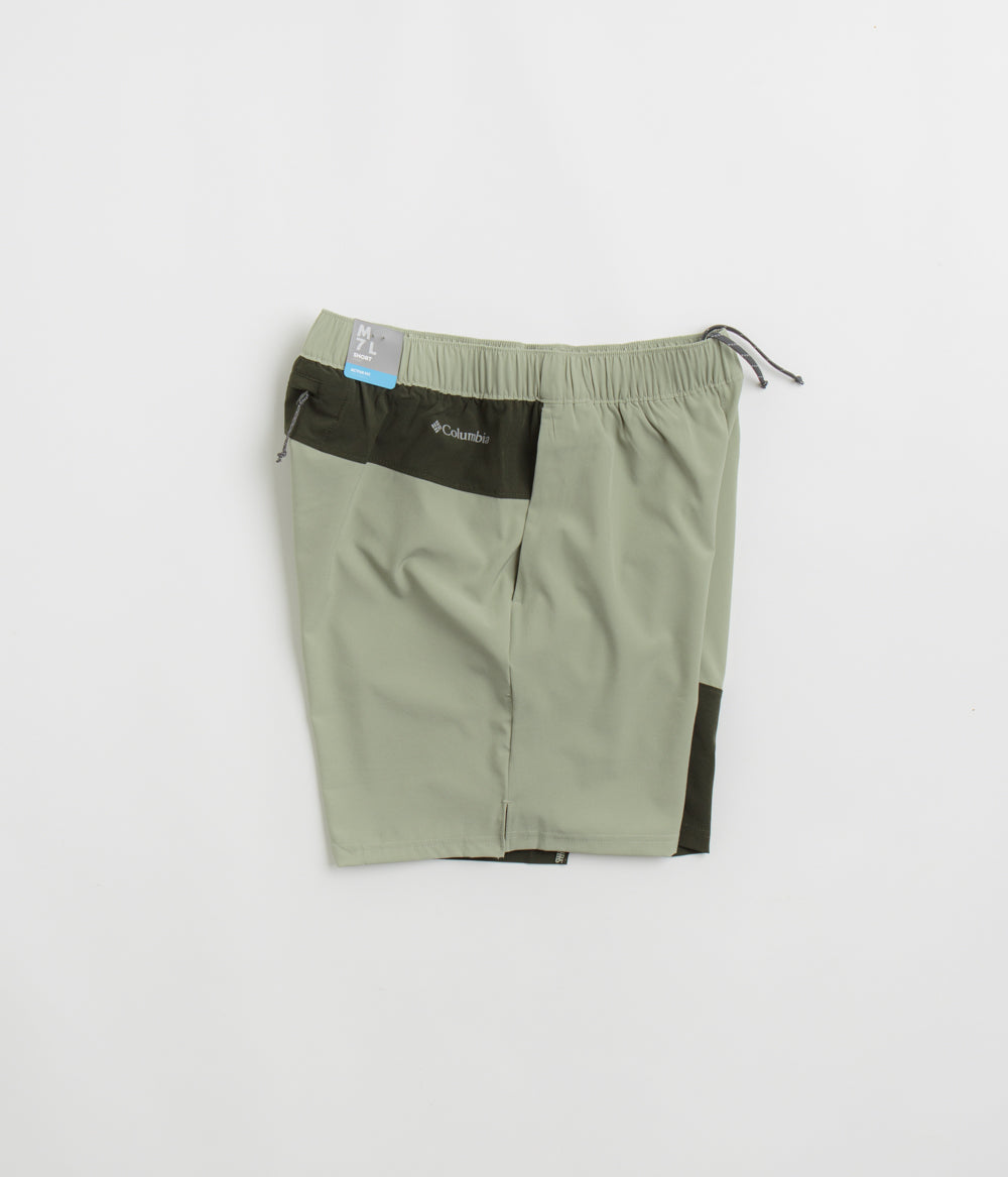 Columbia Hike Color Block Shorts - Safari / Greenscape
