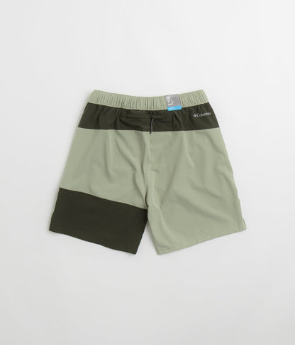 Columbia Hike Color Block Shorts - Safari / Greenscape