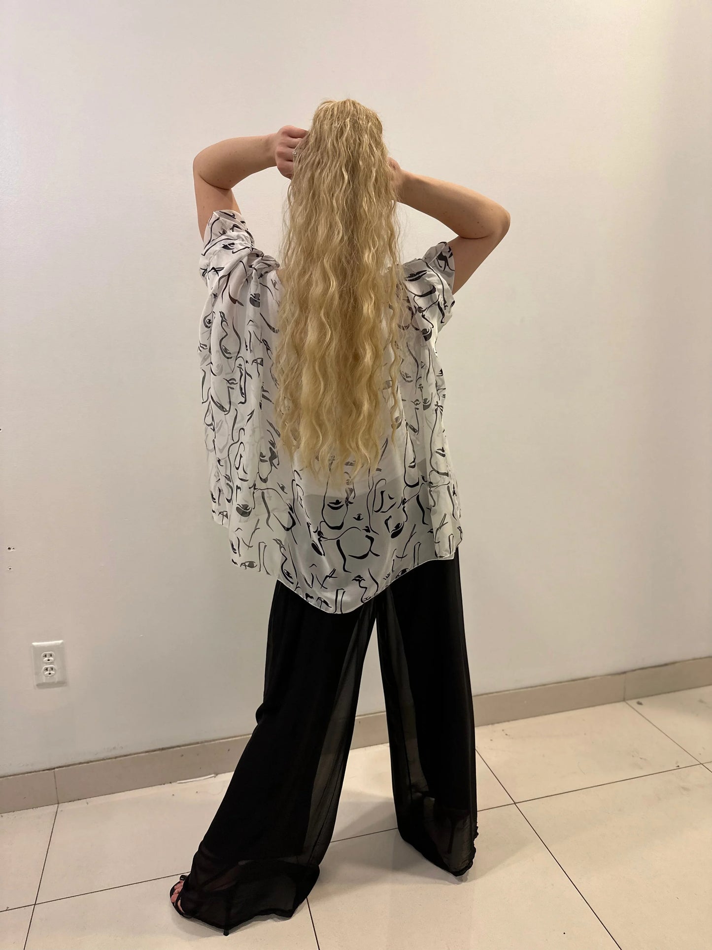 Comodo silky Palazzo Pants (Black)