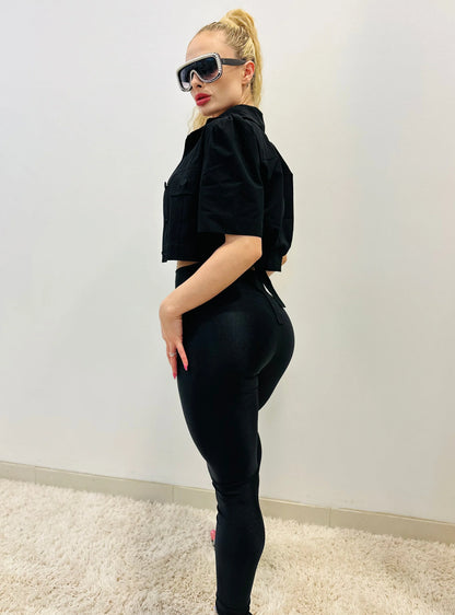 Runs Perfect Black Leggings with Stretch Fit