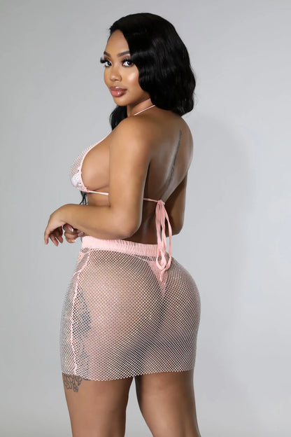 Pink Two Piece Skirt Set – Sun Dancing Skirt Set (Pink)