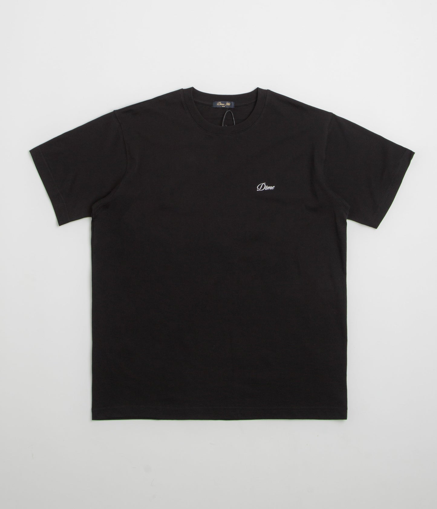 Dime Cursive Small Logo T-Shirt - Black