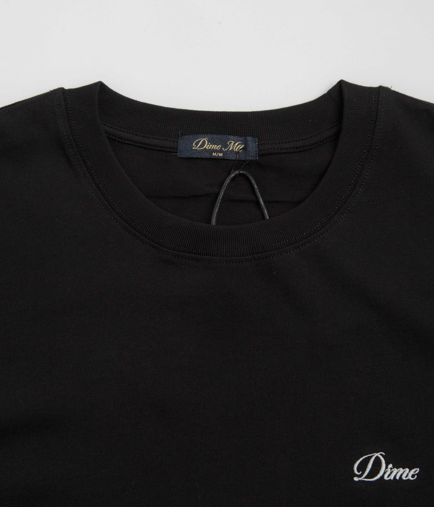 Dime Cursive Small Logo T-Shirt - Black