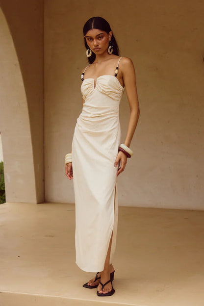 MARIANNA MIDI DRESS - CREAM
