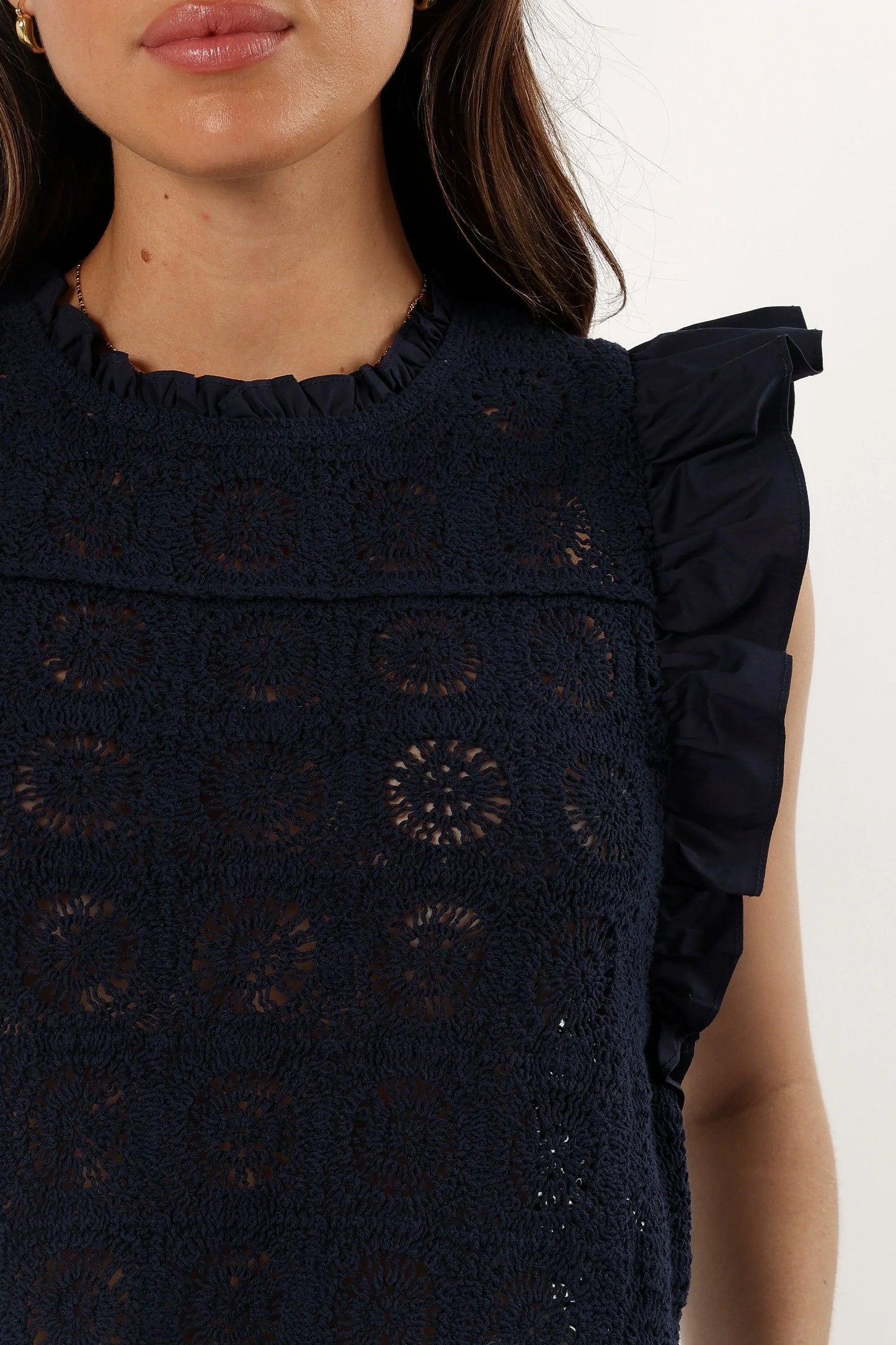 Fiona Knit Top - Navy