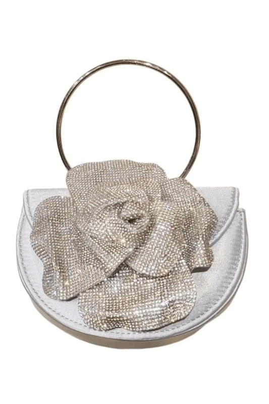 Glamour Rose Clutch(Silver)