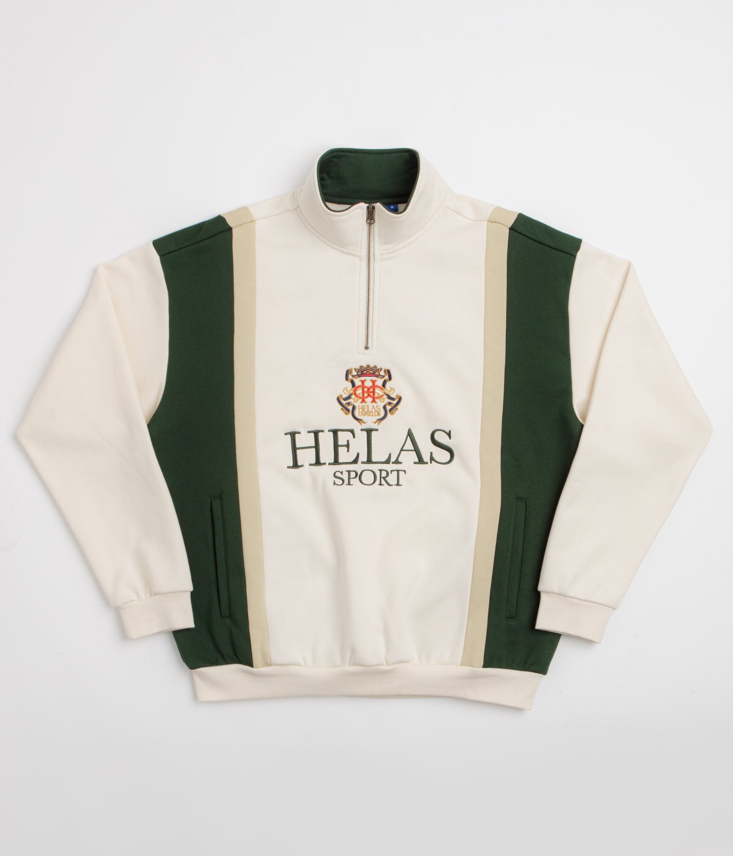 Helas Couronne Quarter Zip Sweatshirt - Light Beige
