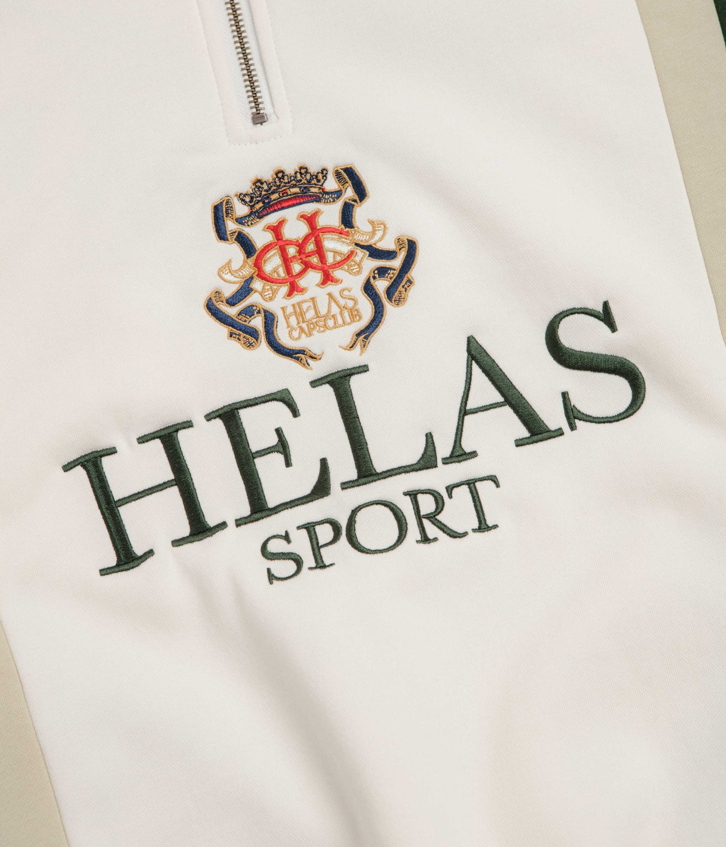 Helas Couronne Quarter Zip Sweatshirt - Light Beige