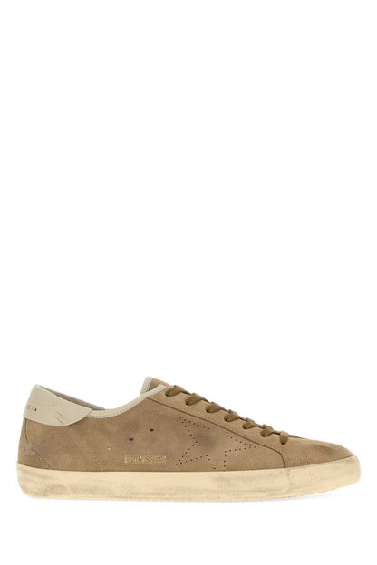 Golden Goose Deluxe Brand Suede Low-Top Sneaker — Beige