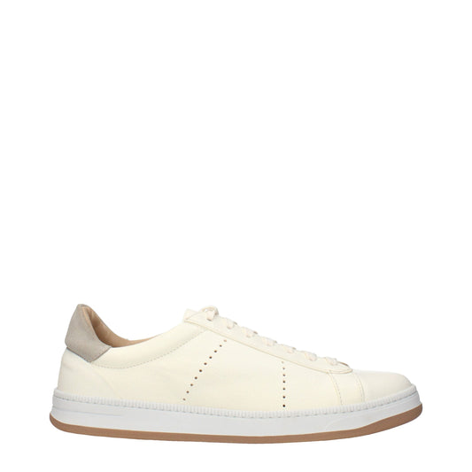 Eleventy Perforated Leather Sneaker — Beige