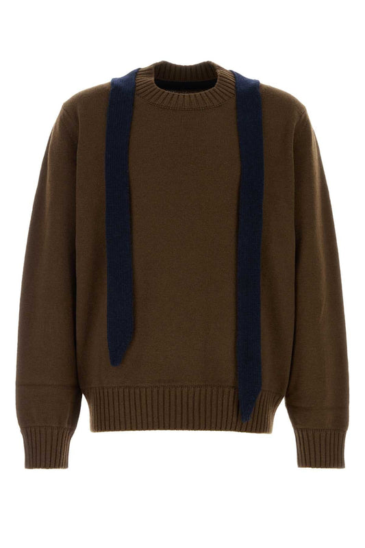 Sacai Knit Sweater — Brown
