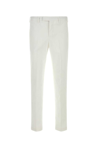 Pt Torino Stretch Cotton Trousers — White