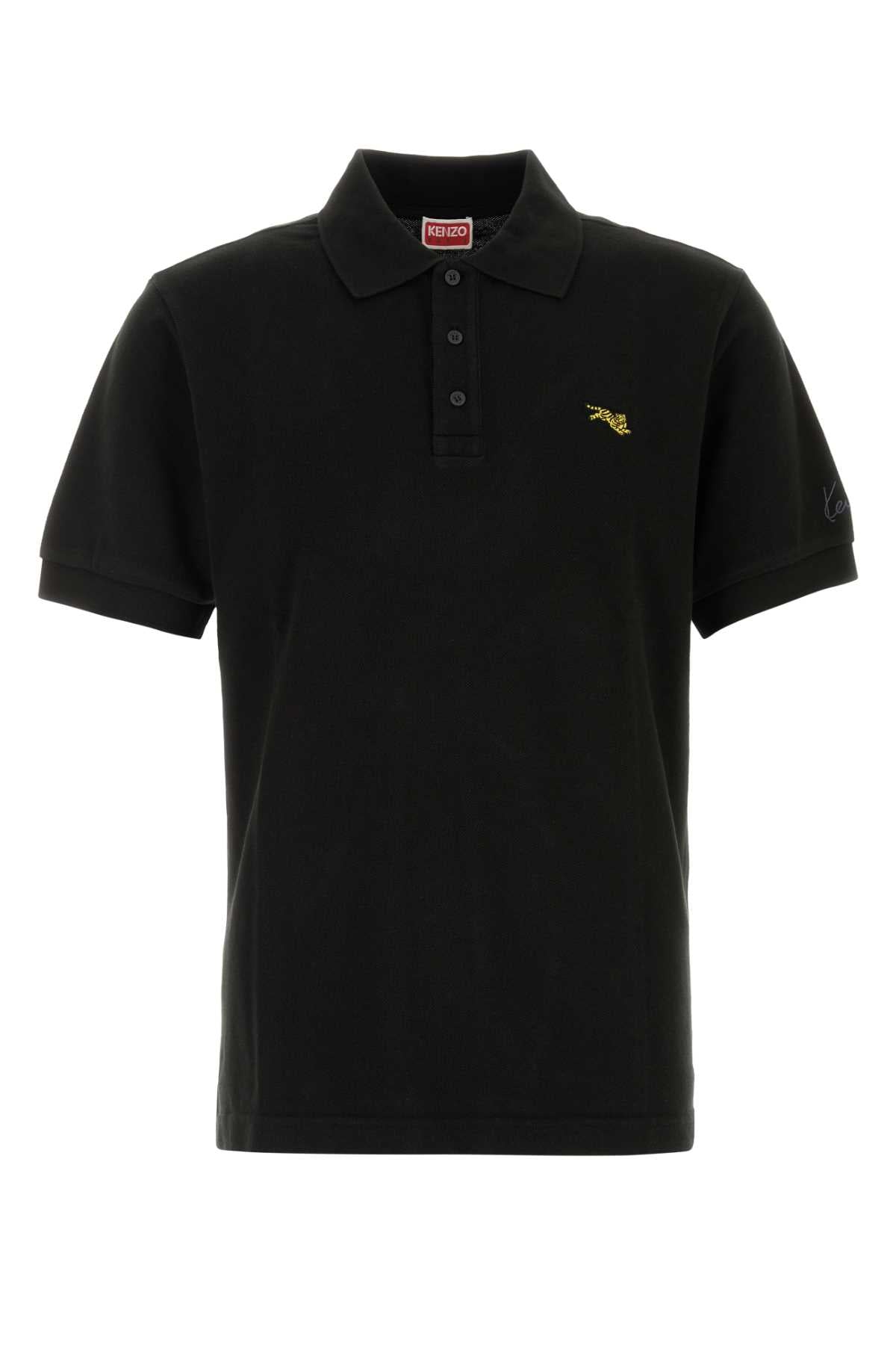 Kenzo Jumping Tiger Polo — Black