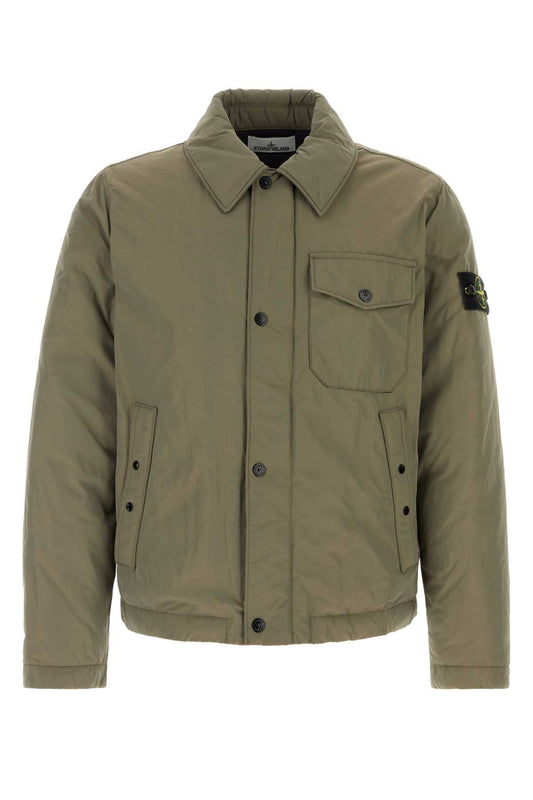 Stone Island Quilted Down Down Jacket — Green