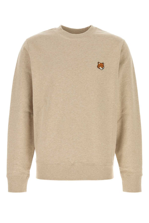 Maison Kitsune Fox Head Sweatshirt — Beige