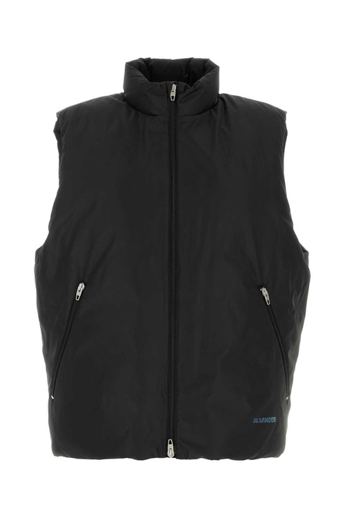 Jil Sander Down-Filled Puffer Vest — Black