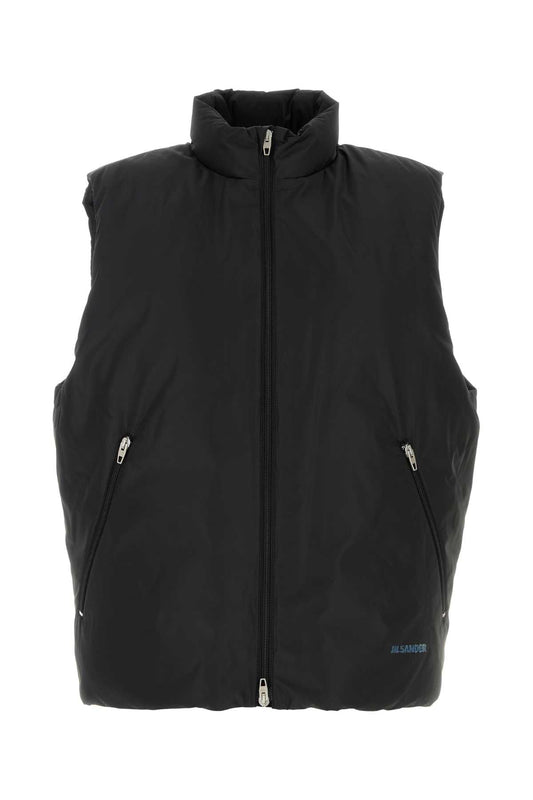 Jil Sander Down-Filled Puffer Vest — Black