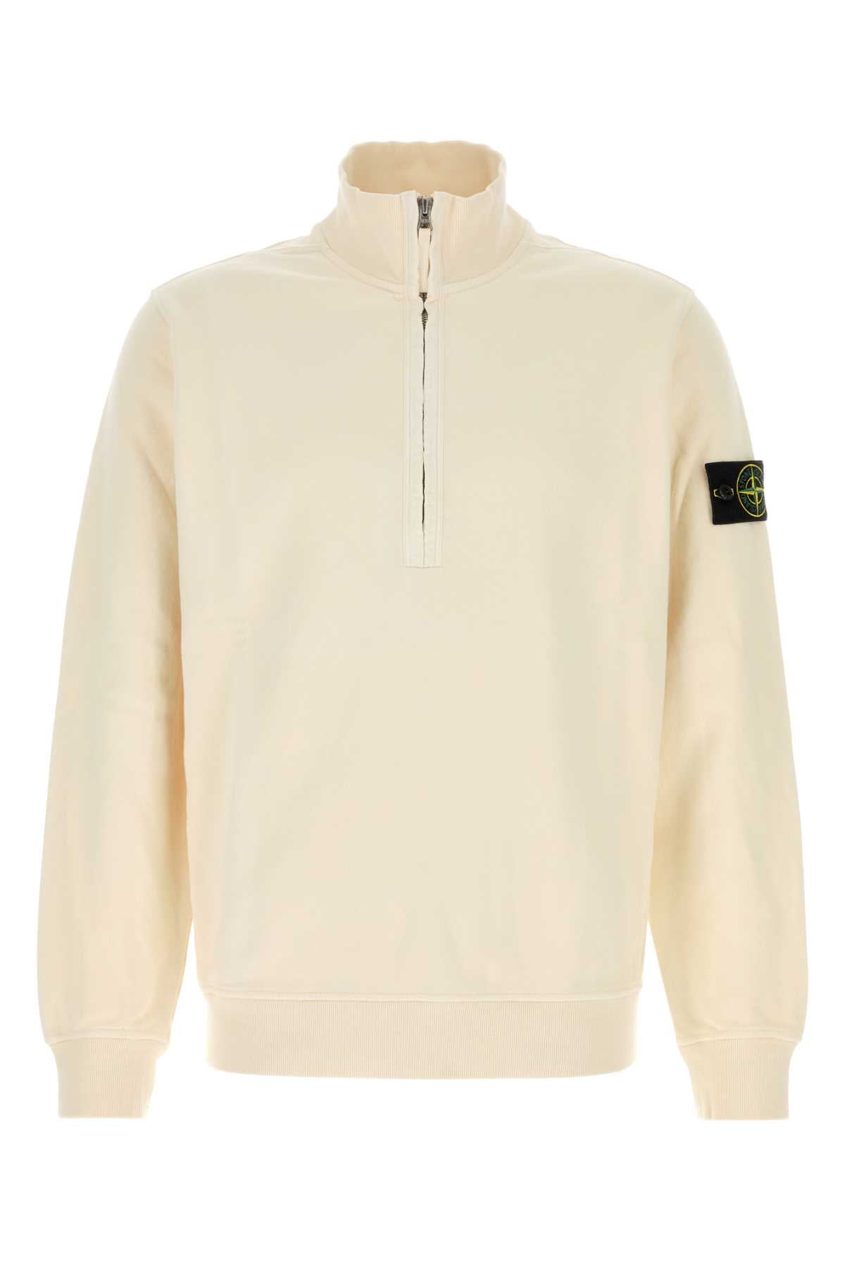 Stone Island Polo Sweatshirt — Cream