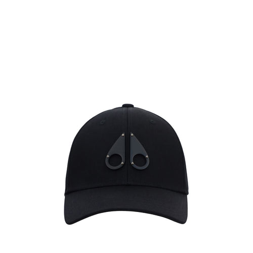Moose Knuckles MOM31MA534283BB Cotton Logo Baseball Cap — Black