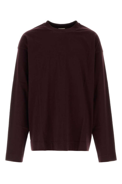 Dries Van Noten Cotton Oversize T-Shirt — Burgundy