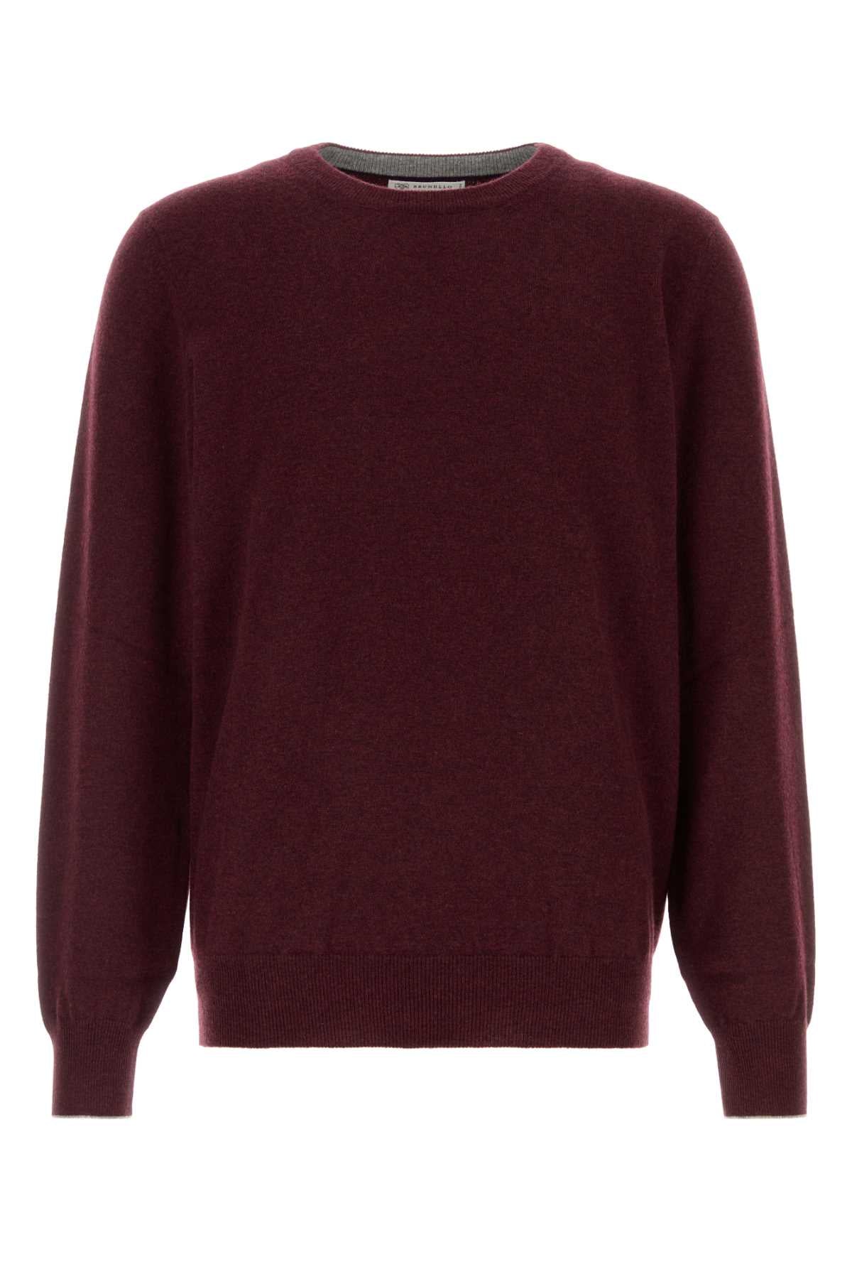 Brunello Cucinelli Crewneck Sweater — Burgundy
