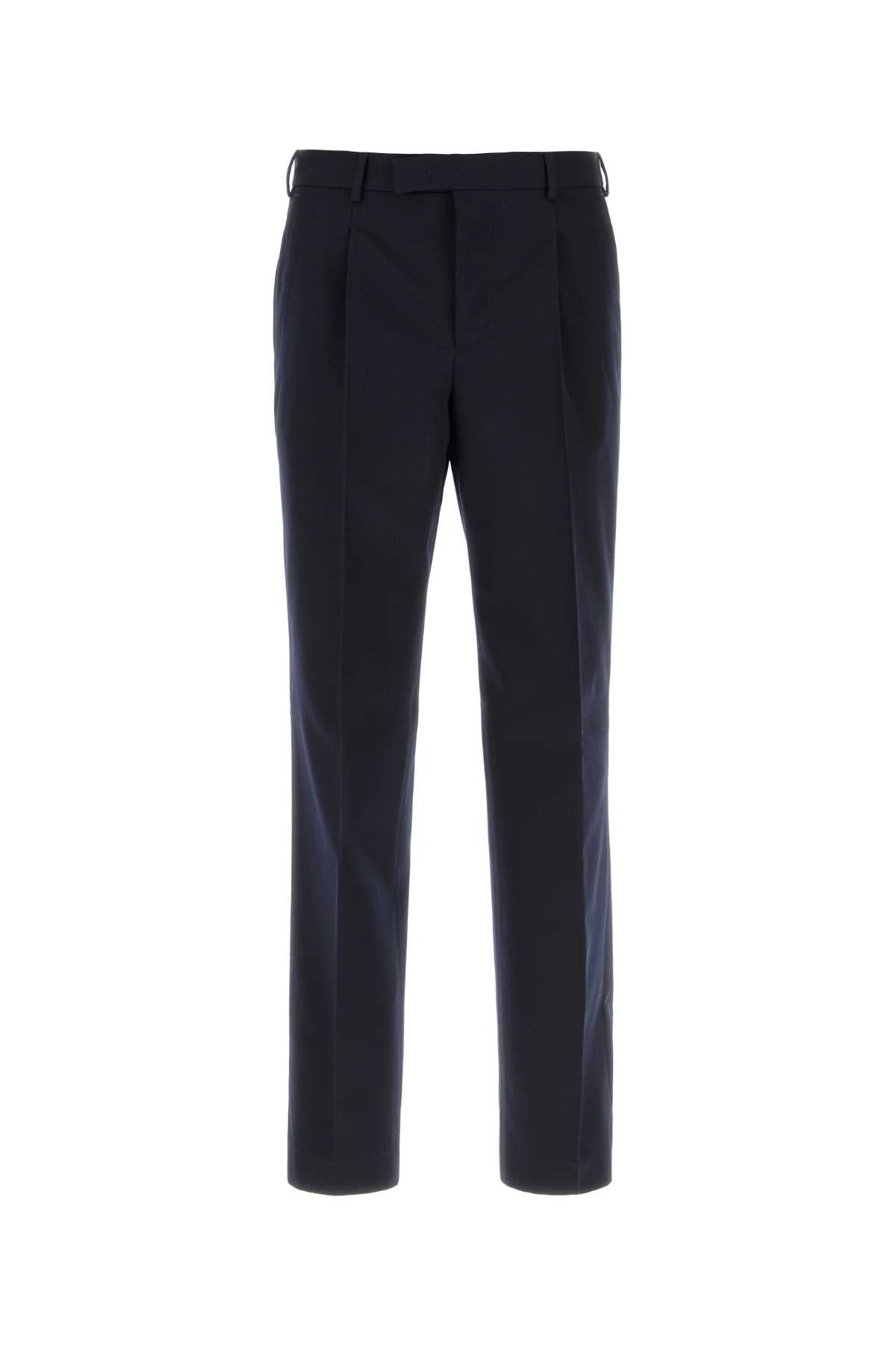 Pt Torino Virgin Wool Trousers — Navy