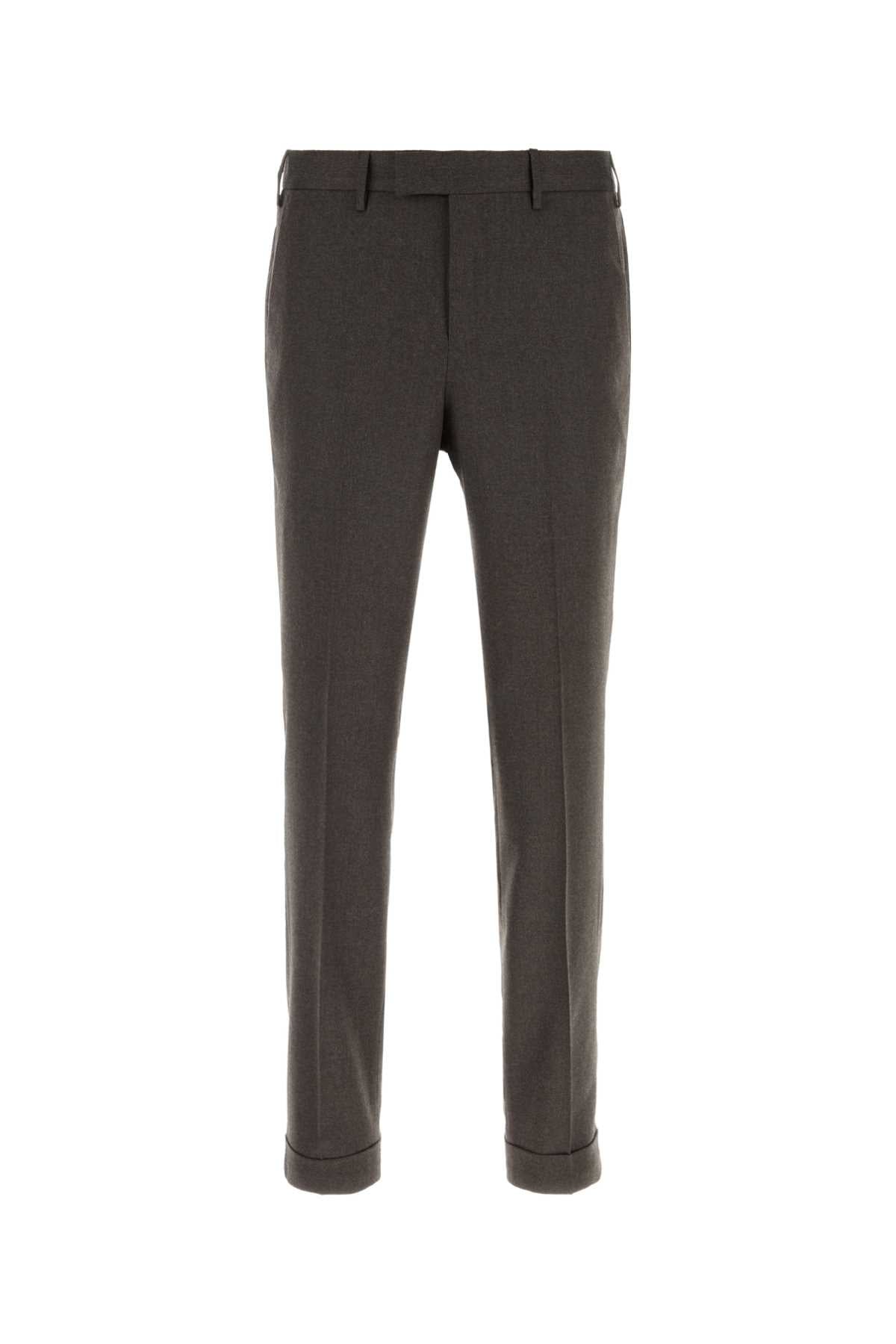 Pt Torino Stretch Wool Trousers — Brown
