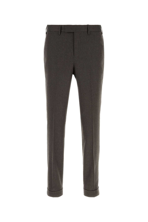 Pt Torino Stretch Wool Trousers — Brown