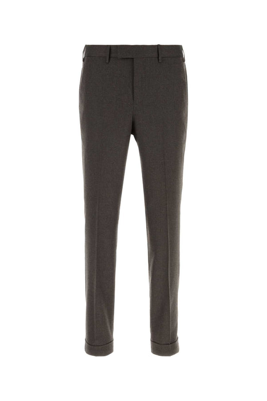Pt Torino Stretch Wool Trousers — Brown