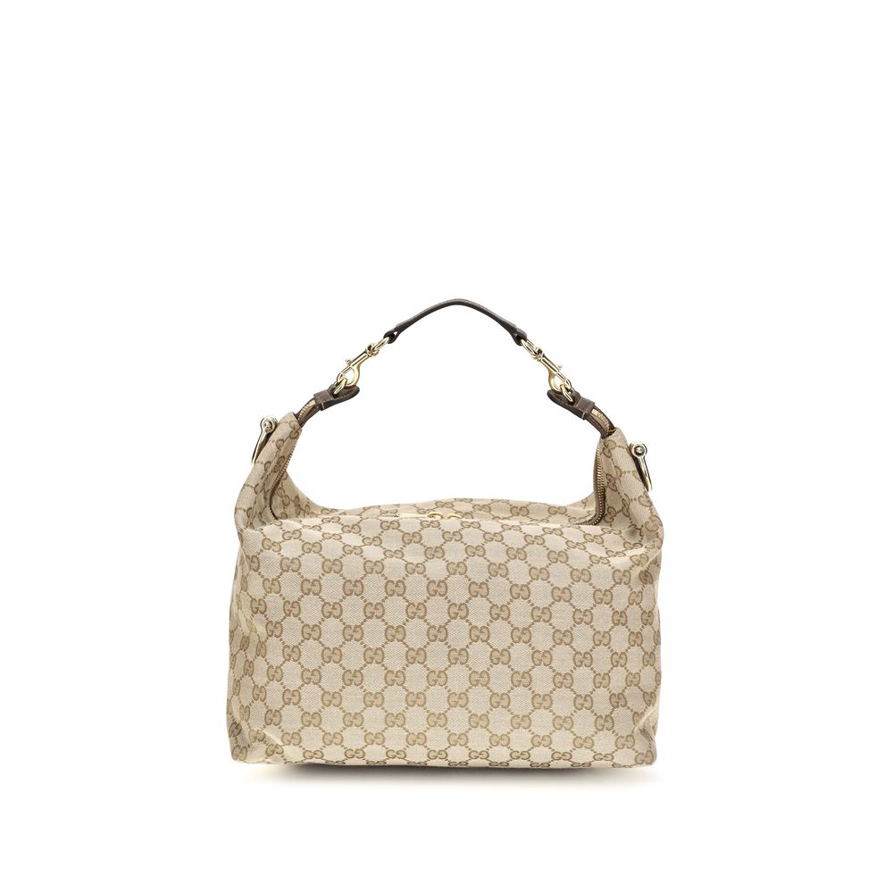 Gucci GG Canvas Shoulder Bag — Beige