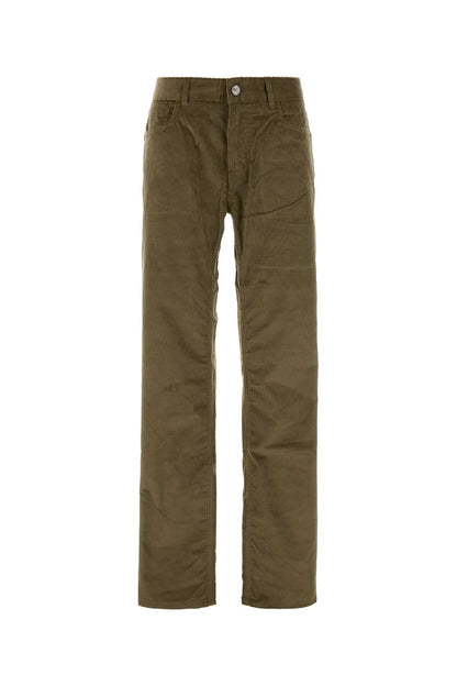 Etro Stretch Corduroy Trousers — Green