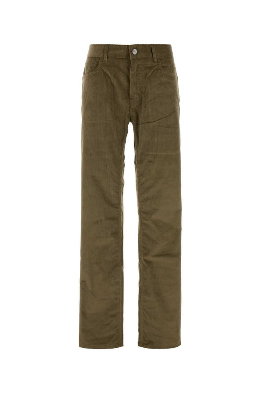 Etro Stretch Corduroy Trousers — Green