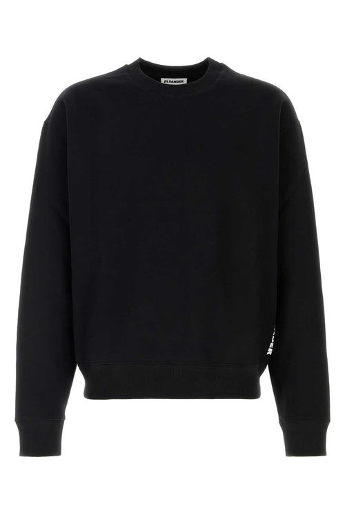 Jil Sander Cotton Crew-Neck Sweatshirt — Black