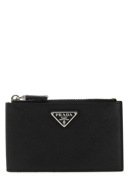 Prada Saffiano Leather Card Case — Black