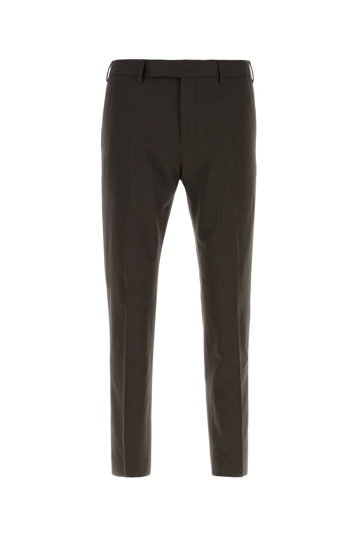 Pt Torino Stretch Wool Trousers — Brown