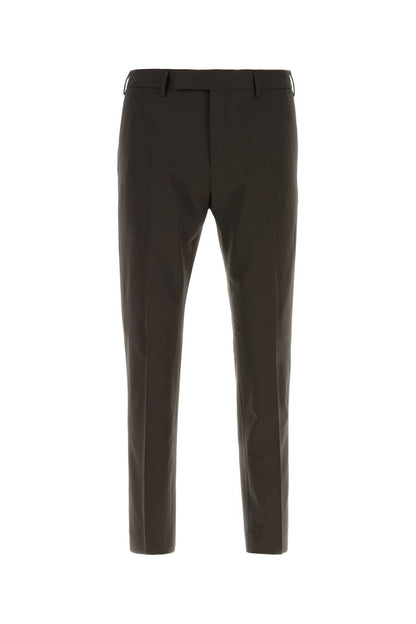 Pt Torino Stretch Wool Trousers — Brown