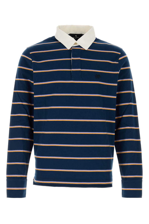 Etro Stripes Polo Shirt — Navy