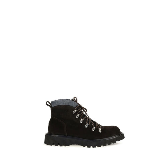 Fratelli Rossetti Suede Lace-Up Boot — Black