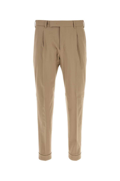 Pt Torino Pinces Trousers — Beige
