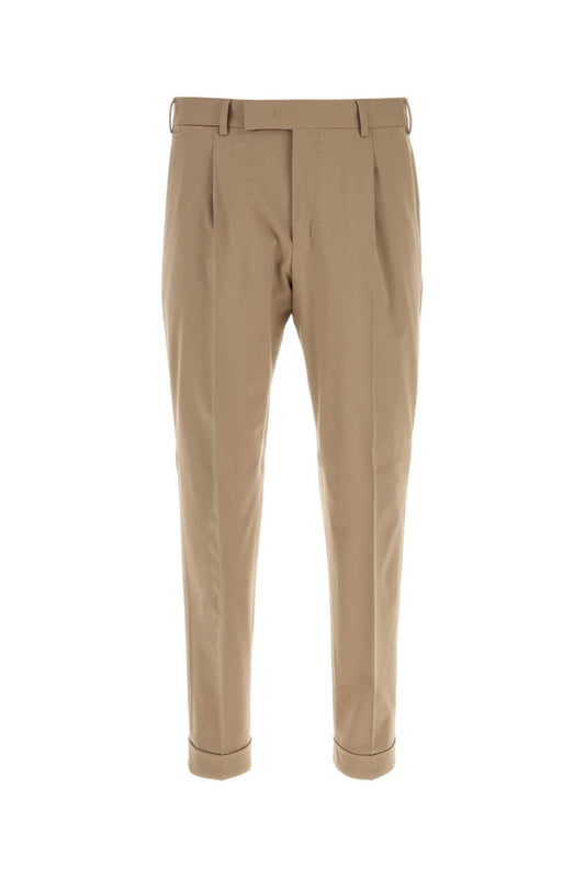 Pt Torino Pinces Trousers — Beige