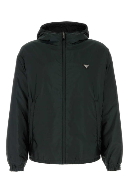 Prada Re-Nylon Reversible Down Jacket — Black