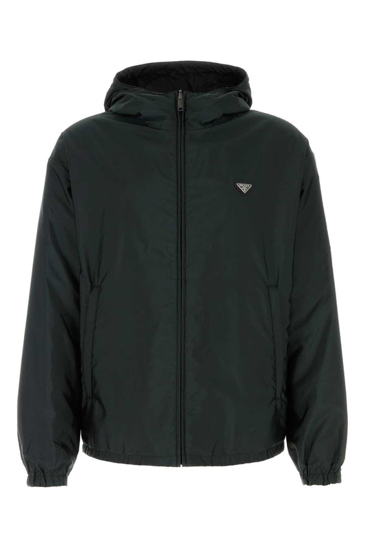 Prada Re-Nylon Reversible Down Jacket — Black